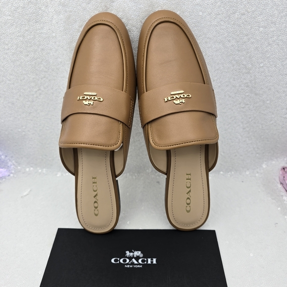 Coach Samie Classic Slide Slip-on Leather Neutral Casual Women's sz 9 - Picture 6 of 12